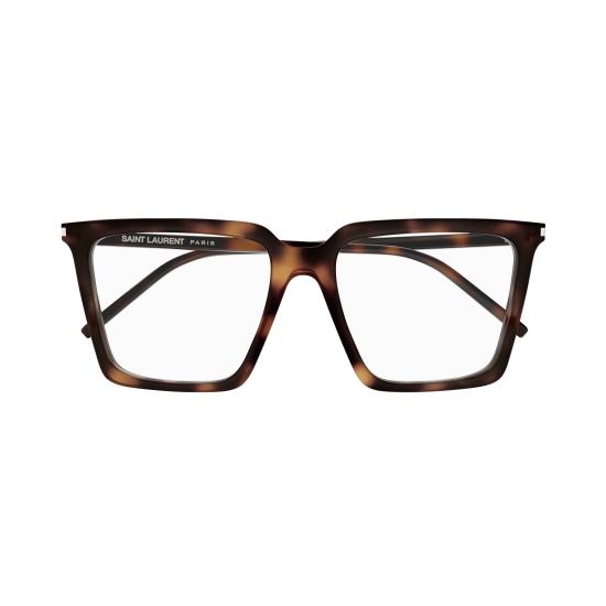 25FW 생로랑 안경 SL 474 OPT 002 HAVANA HAVANA TRANSPARENT - SAINT LAURENT