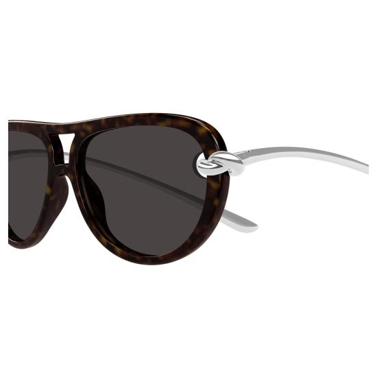 25FW 보테가베네타 선글라스 BV1418S 002 HAVANA SILVER GREY - BOTTEGA VENETA