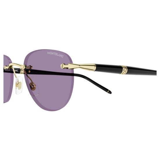 25FW 몽블랑 선글라스 MB0412S 002 GOLD BLACK VIOLET - MONTBLANC