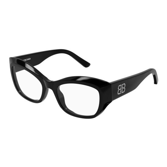 25FW 발렌시아가 안경 BB0398O 005 BLACK BLACK TRANSPARENT - BALENCIAGA