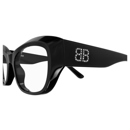 25FW 발렌시아가 안경 BB0398O 005 BLACK BLACK TRANSPARENT - BALENCIAGA