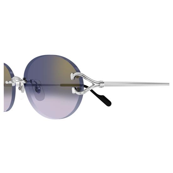 25FW 까르띠에 선글라스 CT0551S 003 SILVER SILVER BLUE - CARTIER