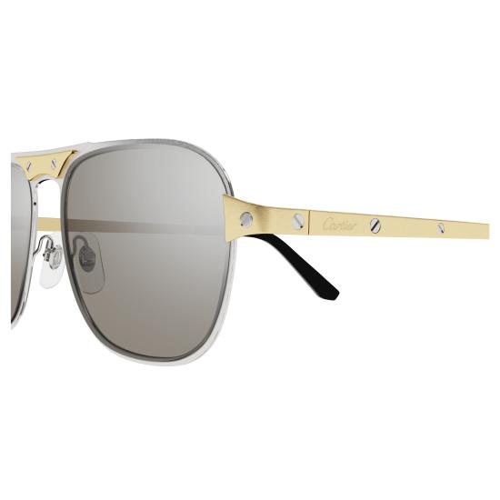 25FW 까르띠에 선글라스 CT0532S 005 SILVER GOLD SILVER - CARTIER