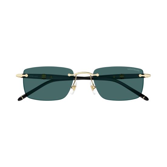 25FW 몽블랑 선글라스 MB0344S 006 GOLD BLACK GREEN - MONTBLANC