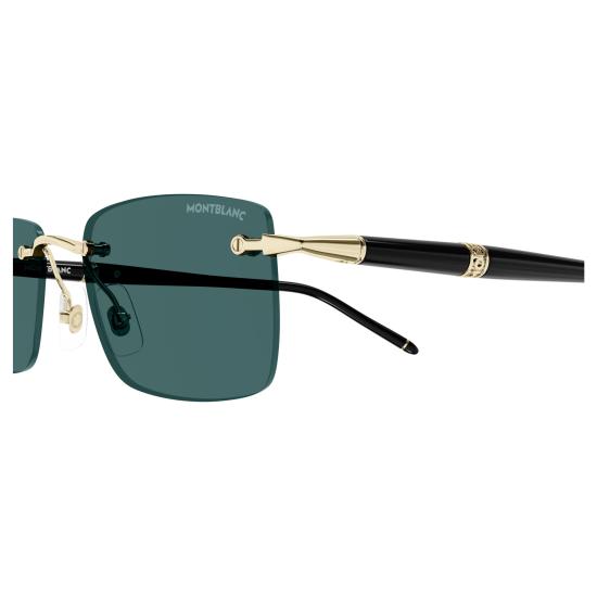 25FW 몽블랑 선글라스 MB0344S 006 GOLD BLACK GREEN - MONTBLANC