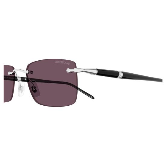25FW 몽블랑 선글라스 MB0344S 002 SILVER BLACK VIOLET