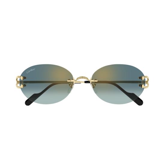 26SS 까르띠에 선글라스 CT0551S 007 GOLD GOLD GREEN - CARTIER