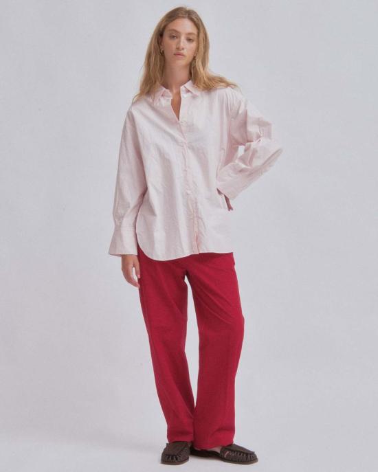  사야카 다비스 뉴욕 셔츠 사야카 데이비스 뉴욕 크링클 오버사이즈 셔츠 아이스 핑크 - SAYAKA DAVIS NEW YORK