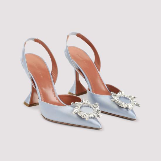  아미나 무아디 뮬/슬리퍼 Amina Muaddi Begum 슬링 95 뮬 라일락 그레이 - AMINA MUADDI