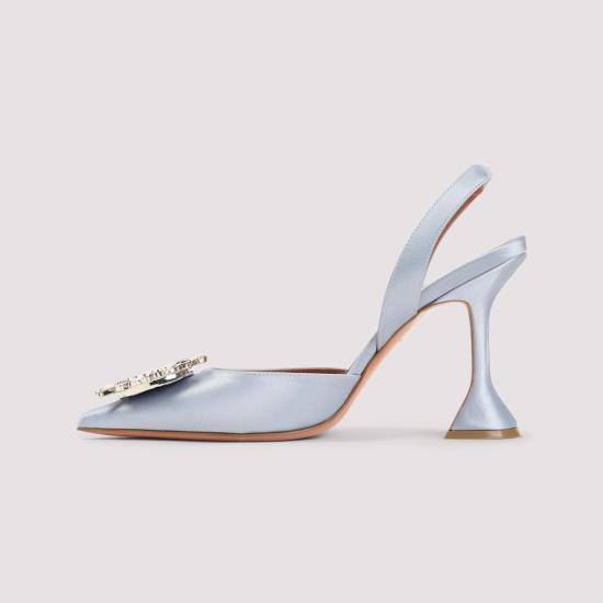  아미나 무아디 뮬/슬리퍼 Amina Muaddi Begum 슬링 95 뮬 라일락 그레이 - AMINA MUADDI