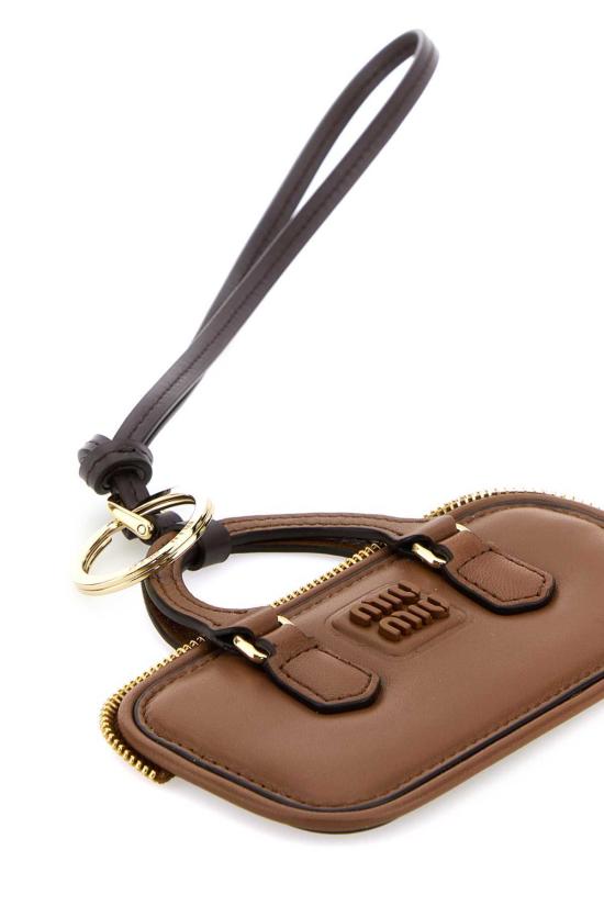  미우미우 키링 카라멜 가죽  코냑 - MIU MIU