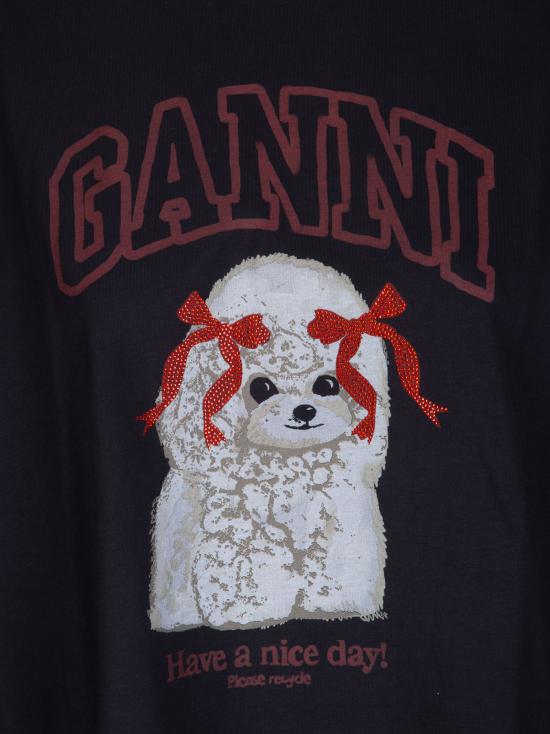 26SS 가니 푸들 롱슬리브 티셔츠 A1050036 252 PHANTOM - GANNI