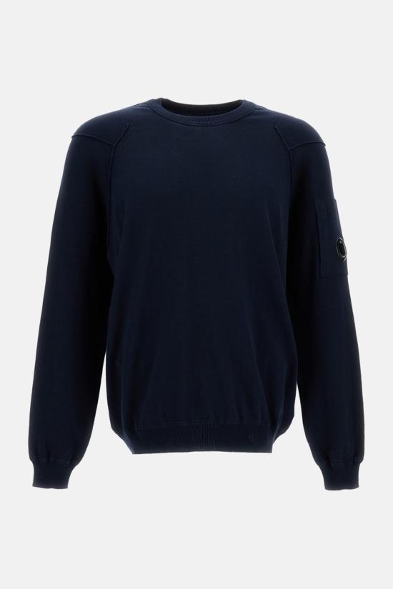  씨피 컴퍼니 스웨터 C.P. 컴퍼니 코튼 씨 아일랜드 크루넥  블루