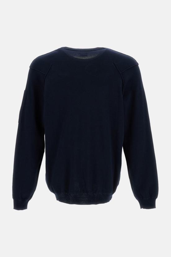  씨피 컴퍼니 스웨터 C.P. 컴퍼니 코튼 씨 아일랜드 크루넥  블루 - C.P. COMPANY