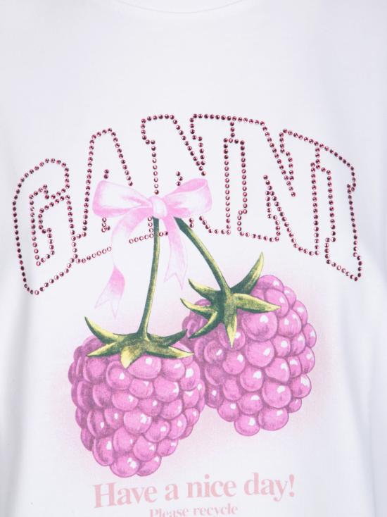 26SS 가니 반팔 티셔츠 A1050140 151 Bright White - GANNI