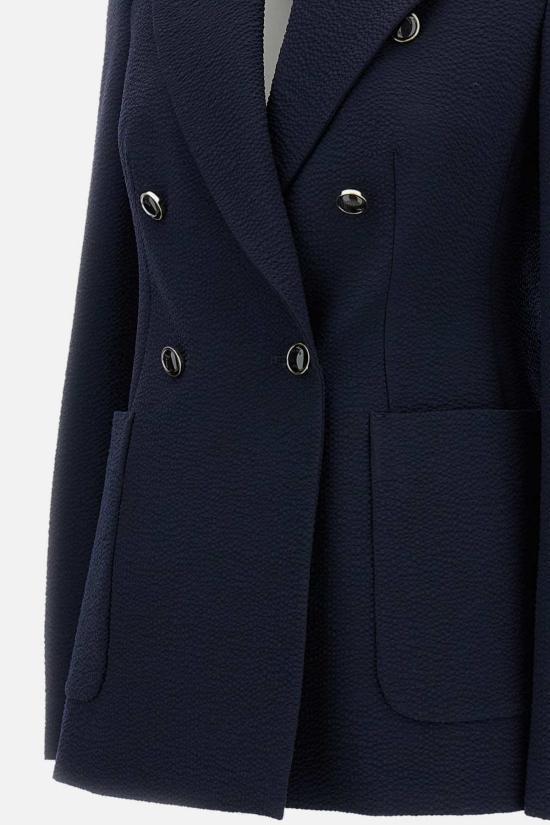  막스마라 수트 자켓 맥스 마라 시어서커 블레이저 블루 - MAX MARA