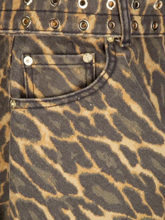 26SS 가니 레오파드 데님 랩 스커트 A1090089 894 Khaki - GANNI