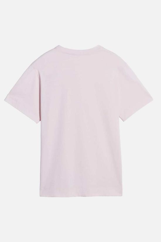  시몬로샤 반팔 티셔츠 시몬 로샤 베개 커버 로고 프린트 티셔츠 핑크 - SIMONE ROCHA