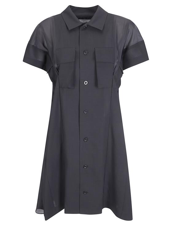 26SS 사카이 미디 원피스 2608427 001 BLACK