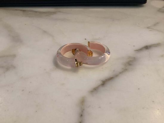  레이디버드 이어링 골드앤허니 1.5 일루전 후프 - LADYBIRD