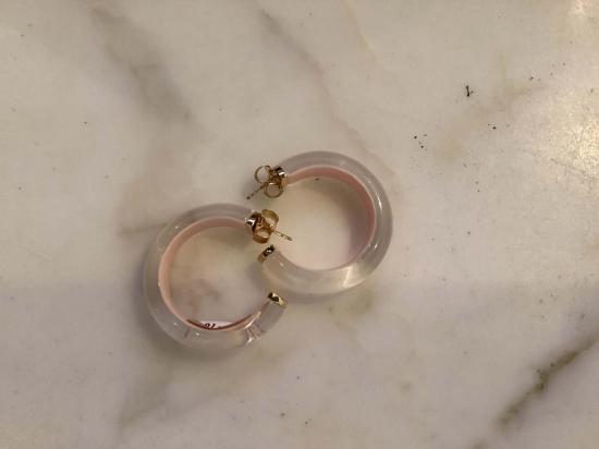  레이디버드 이어링 골드앤허니 1.5 일루전 후프