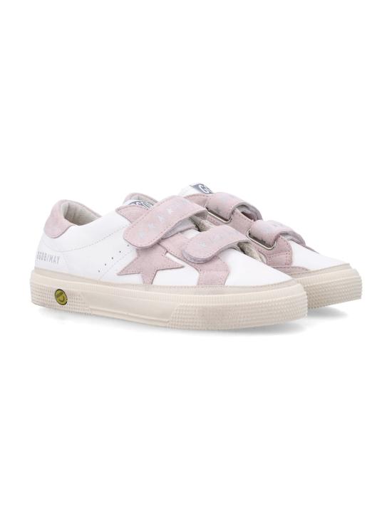  [키즈] 골든구스 스니커즈 골든 구스 5월 아동용 스쿨 스니커즈 화이트/핑크 - GOLDEN GOOSE