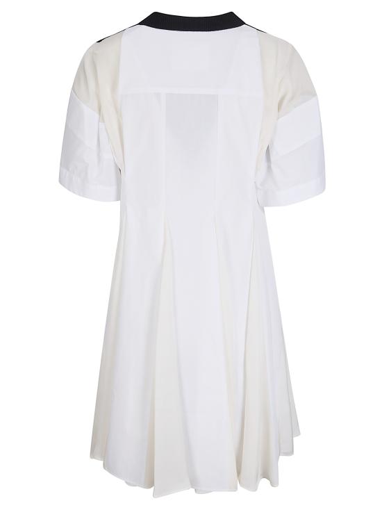 26SS 사카이 미디 원피스 2608485 004 BLACK OFF WHITE - SACAI