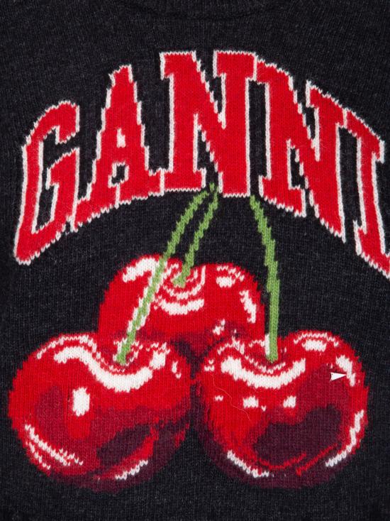 26SS 가니 그래픽 울 베스트 A1070264 252 PHANTOM - GANNI