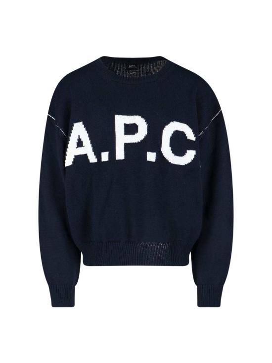  아페쎄 스웨터 A.P.C. 로고  블루