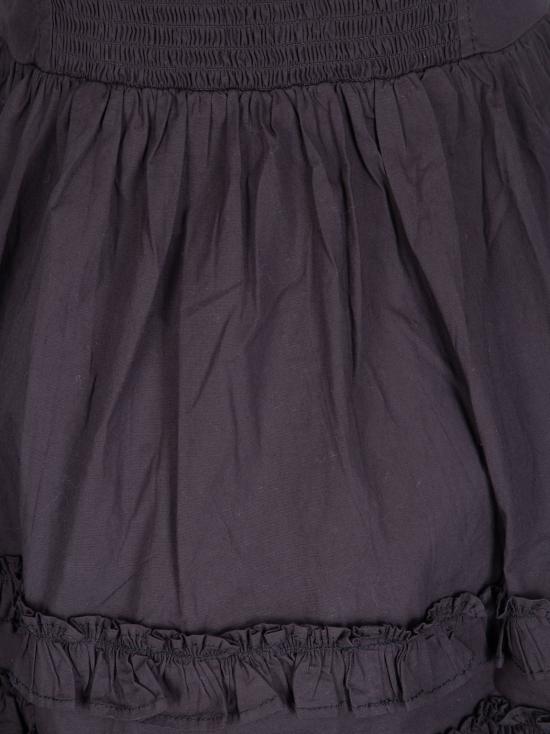 26SS 가니 프릴 슬리브리스 미니 드레스 A1030207 099 Black - GANNI