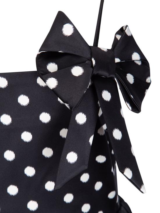 26SS 가니 폴카 도트 새틴 미니 드레스 A1030193 099 Black - GANNI