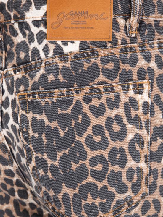 26SS 가니 레오파드 프린트 라리 진 A1100087 859 ALMOND MILK - GANNI