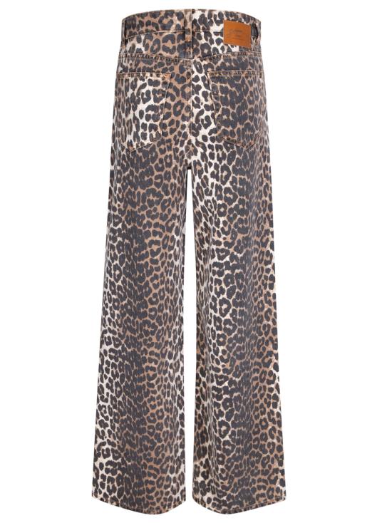 26SS 가니 레오파드 프린트 라리 진 A1100087 859 ALMOND MILK - GANNI