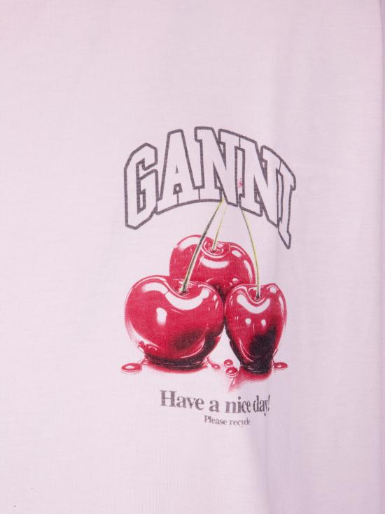 26SS 가니 롱슬리브 프루트 티셔츠 A1050059 868 Chalk Pink - GANNI