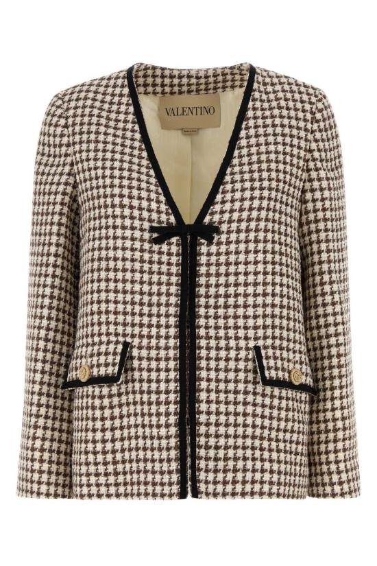  발렌티노 가라바니 수트 자켓 자수 트위드 블레이저 라테모로