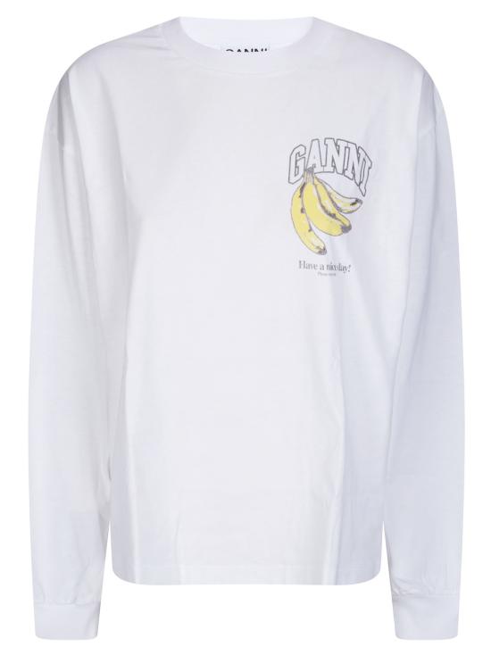 26SS 가니 롱슬리브 프루트 티셔츠 A1050059 151 Bright White