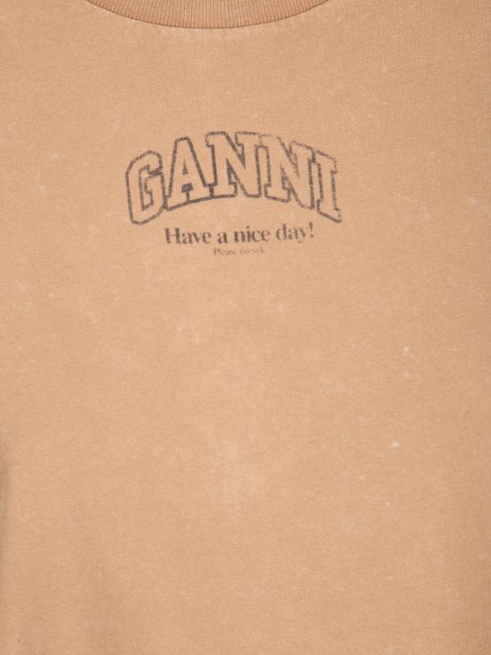26SS 가니 반팔 티셔츠 A1050158 03P Coca Mocha - GANNI