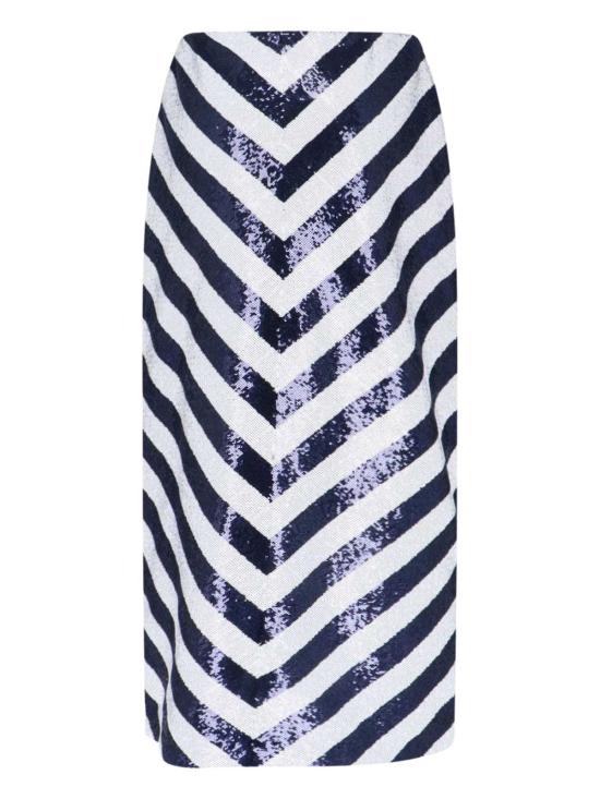  랄프 로렌 미디 스커트 스팽글  블루 - RALPH LAUREN