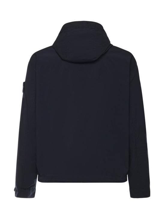  스톤 아일랜드 자켓 로고 후드 재킷 네이비 - STONE ISLAND