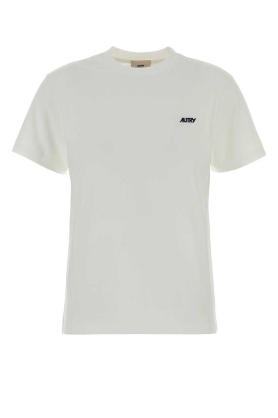  오트리 반팔 티셔츠 코튼 티셔츠 (면, 흰색)