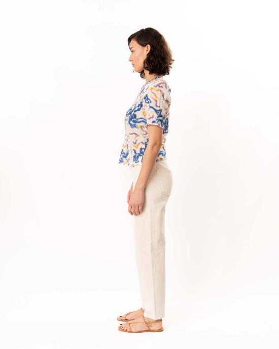  울라 존슨 블라우스 Ulla Johnson Corine 실크 탑 프리즘 - ULLA JOHNSON