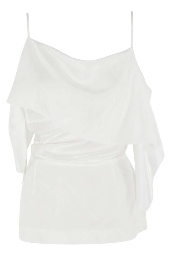  MM6 메종마르지엘라 블라우스 Mm6 메종 마르지엘라 탑 J 화이트