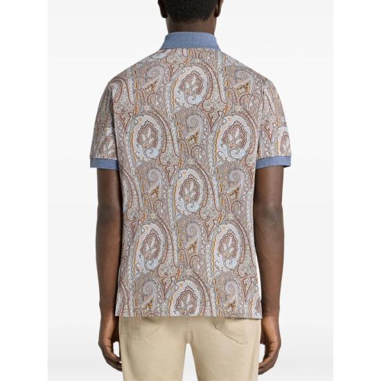  에트로 폴로 티셔츠 스웨터 폴로 셔츠 뉴트럴 컬러 - ETRO