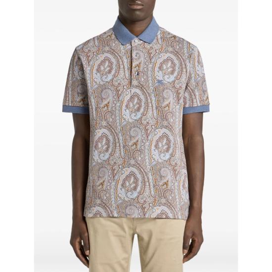  에트로 폴로 티셔츠 스웨터 폴로 셔츠 뉴트럴 컬러 - ETRO