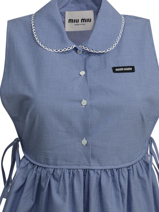 26FW 미우미우 미디 원피스 MF6203187GF0AZ1 S OOO Light blue - MIU MIU