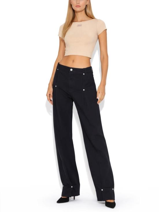  장 폴 고티에 반팔 티셔츠 로고 패치 탑 누드 - JEAN PAUL GAULTIER