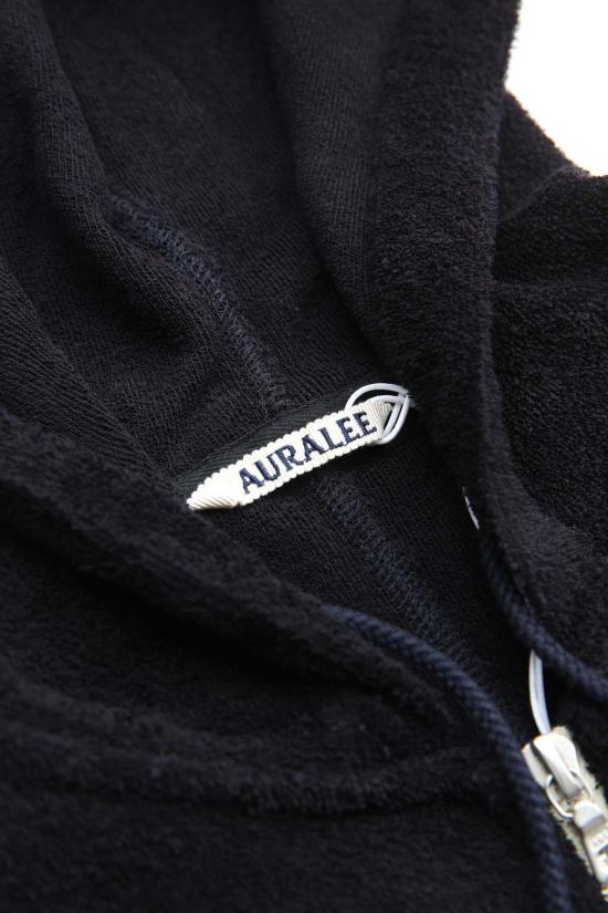  오라리 패딩 오럴리 코튼 나일론 파일 지퍼 파카 - AURALEE