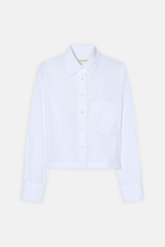  클로즈드 블라우스 레이스 디테일이 있는 흰색 셔츠 - CLOSED