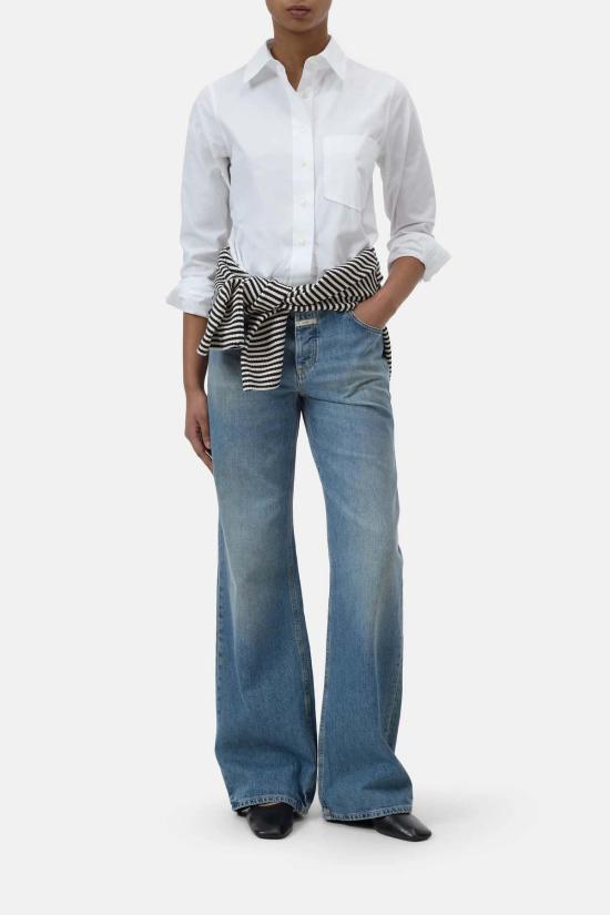  클로즈드 블라우스 레이스 디테일이 있는 흰색 셔츠 - CLOSED