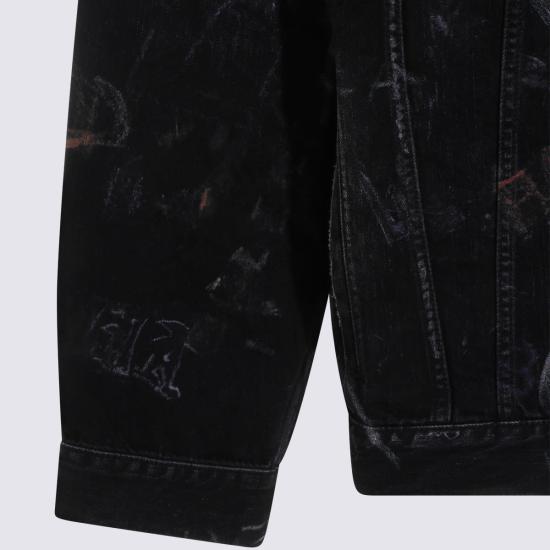  발렌시아가 데님 자켓 코튼 데님 재킷 블랙 - BALENCIAGA